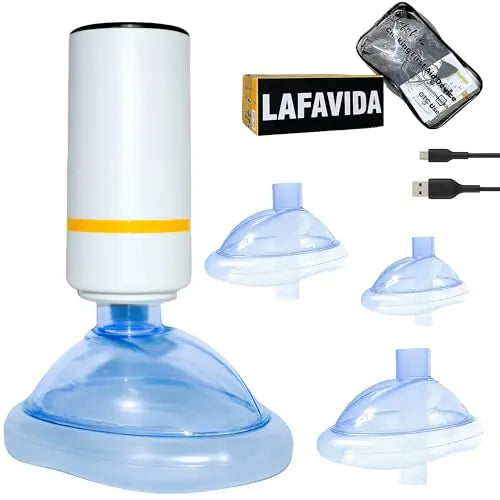 Automatic Choking Rescue Device for Kids and Adults with 3 MasksPortable Anti Choking Device Strong Suction Home Emergency Kit Choking First Aid Device for Senior