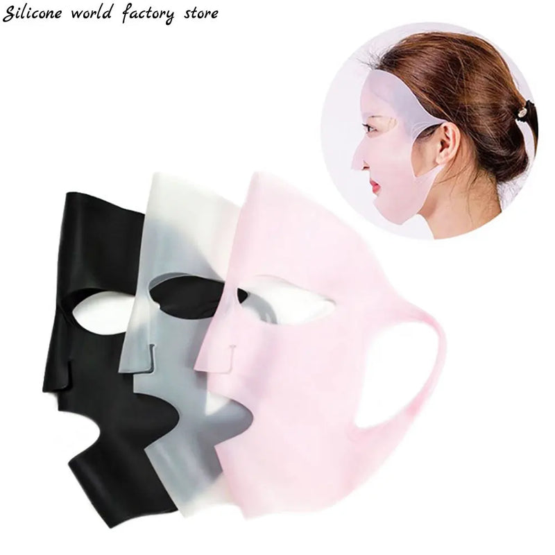 Reusable Silicone Face Mask Moisturizing Lifting Firming Anti-deformable Gel Sheet Mask Skin Care